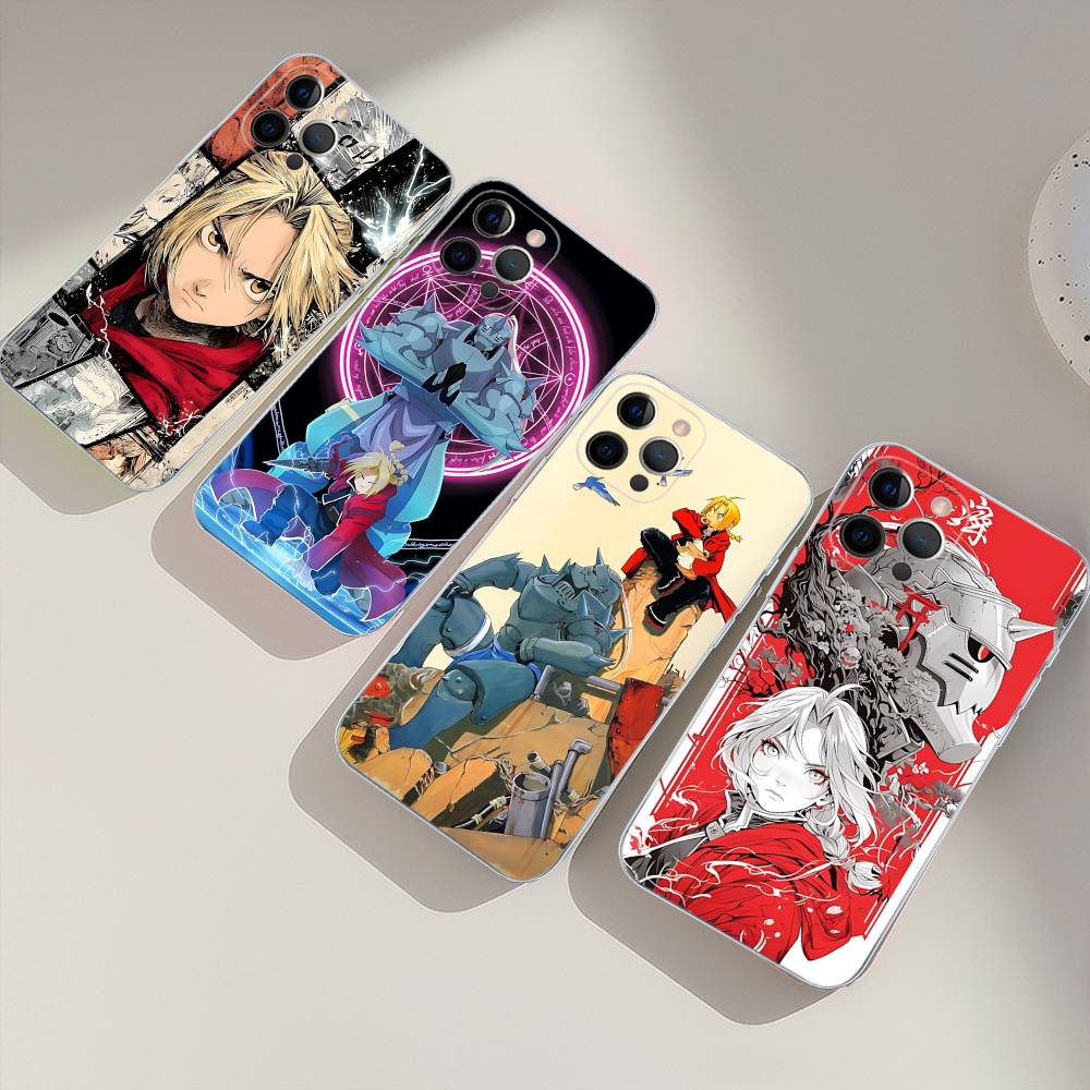Anime F-Fullmetal A-Alchemist Transparent Phone Case For IPhone 16 15 14 13 12 11 Pro Max Plus Soft Cover