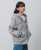 Bakken Color Point Lettering 2-Way Zip-Up Hoodie Bk7984_Gray