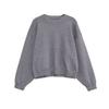  European and American style, new women's fashion, versatile, cross-border threaded crew neck long-sleeve knitwear