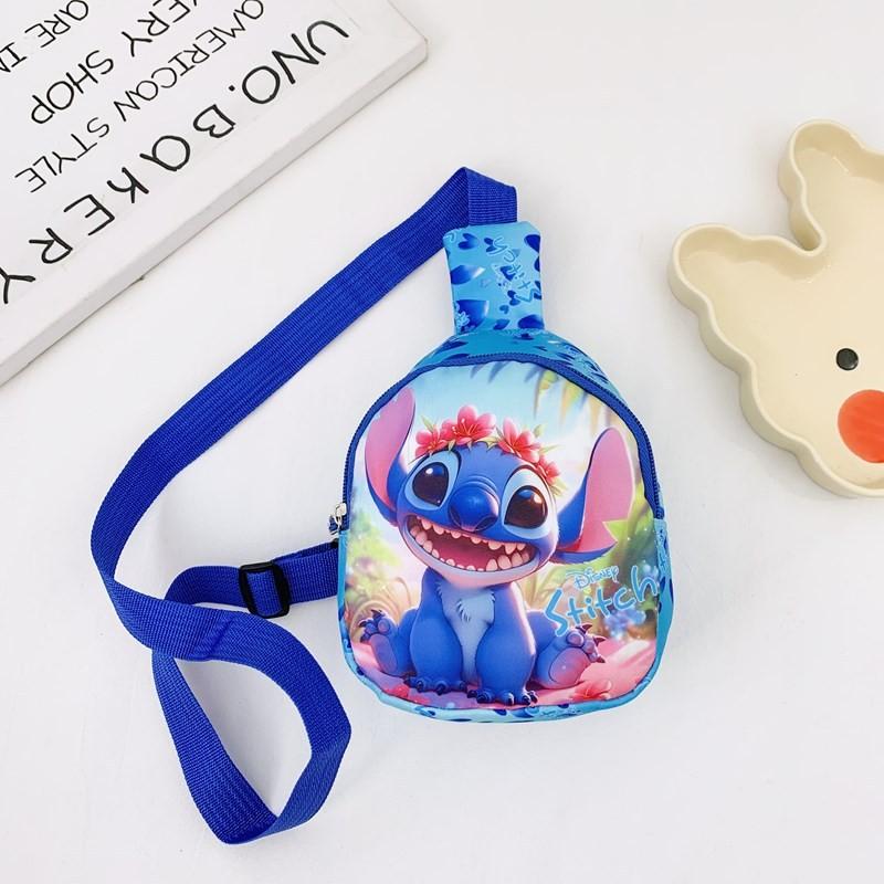 Lilo Stitch Kids Cartoon Mini Backpack With Polyester Fabric For Toddler Daily Use