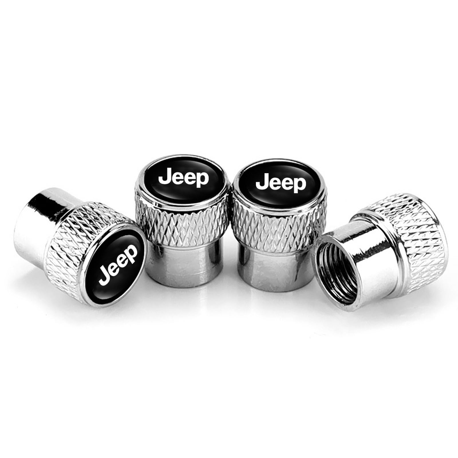 Колпачок клапана шины Jeep Wrangler Cherokee Patriot Renegade Grand Cherokee Compass Стильный Крутой (Джип, Серебристый) jeep серебряный