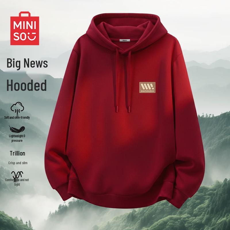 

MINISO Мужская американская ретро толстовка с капюшоном 5XL