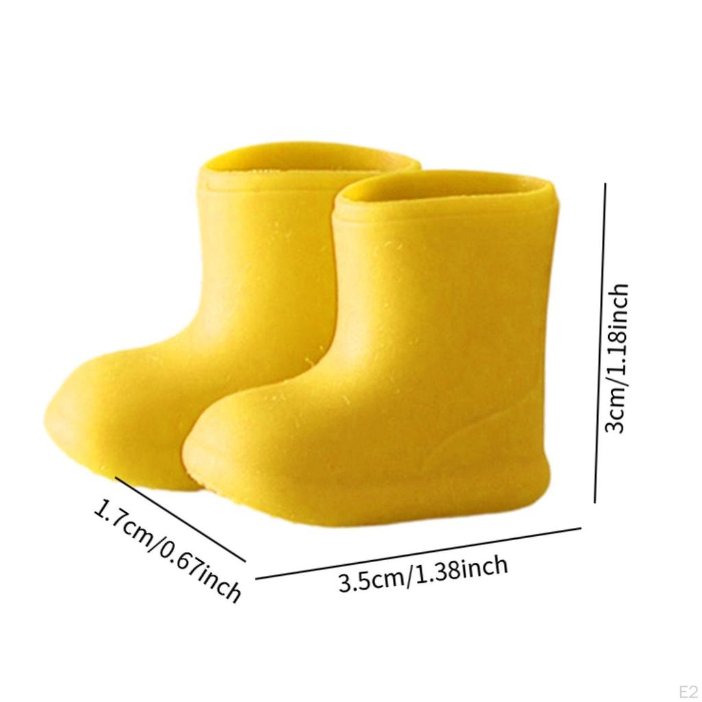 Doll Rain Boots Shoes Dolls Accessories Silicone Soft for 1/12 BJD Stylish Photo Prop Stable