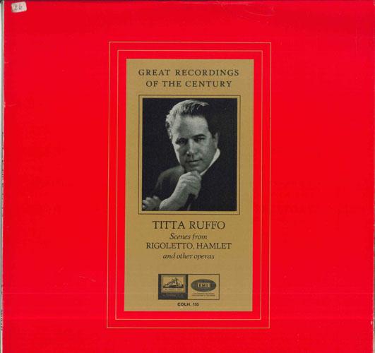 

LP Record TITTA RUFFO Scenes From Rigoletto Hamlet And O COLH155 VICTOR UK Classical Used