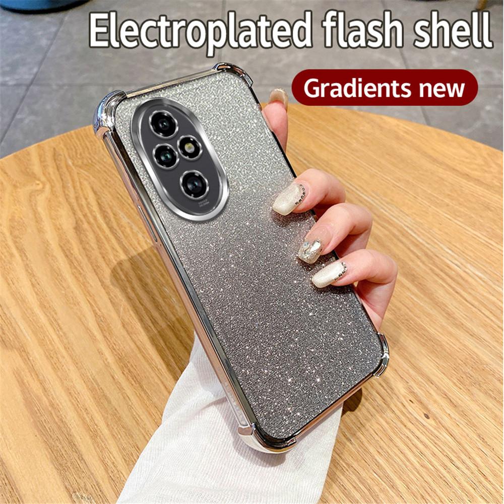 

Роскошный чехол для телефона с блестками и гальваническим покрытием для Honor 200 100 90 80 70 60 50 Pro 50SE Противоударный бампер-протектор на Honor 200 Pro Чехол For Honor 200