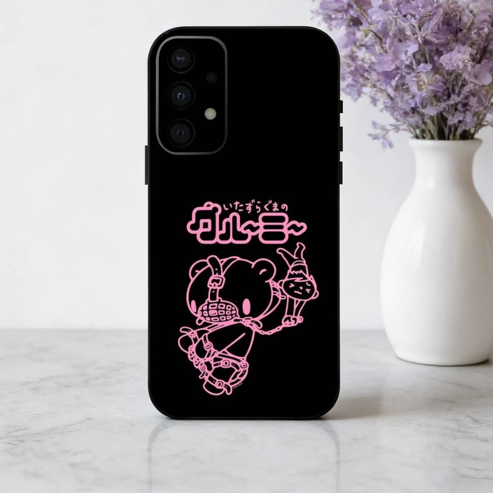Cartoon E-Edgy G-Gloomy B-Bear-R Phone Case For Samsung Galaxy A73,A72,A71,A70,A53,A52,A51,Others Soft Black Cover