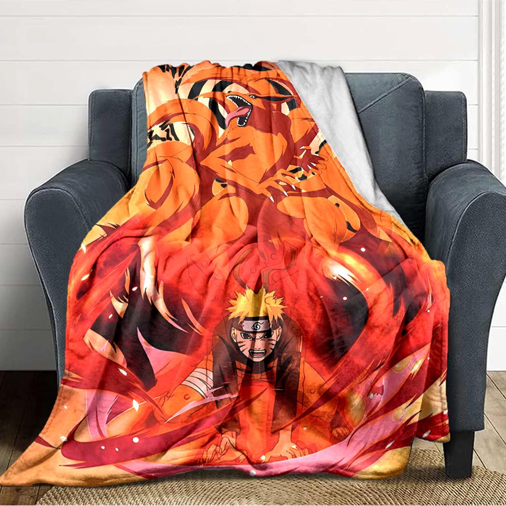 1pc NARUTO (3) Blanket, Gift, for Men and Women, Soft Blanket, Good for Sofa Bed Couch Travel, Lightweight Flannel Blanket