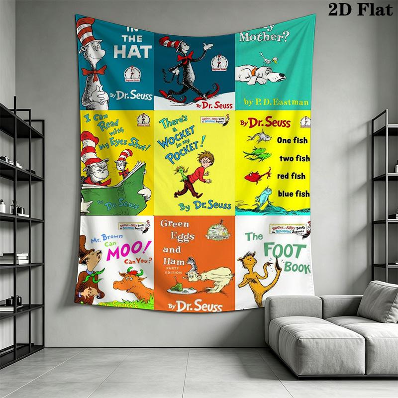 Dr.Seuss Pattern Home Decor Tapestry, Wall Hanging, Decorative RV Wall Cloth.MGT0918512