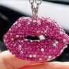 Vzrušující Lip Crystal Ozdoba na zpětné zrcátko auta Stylový závěsný přívěsek Módní auto Ozdoba Barevná pro ženy