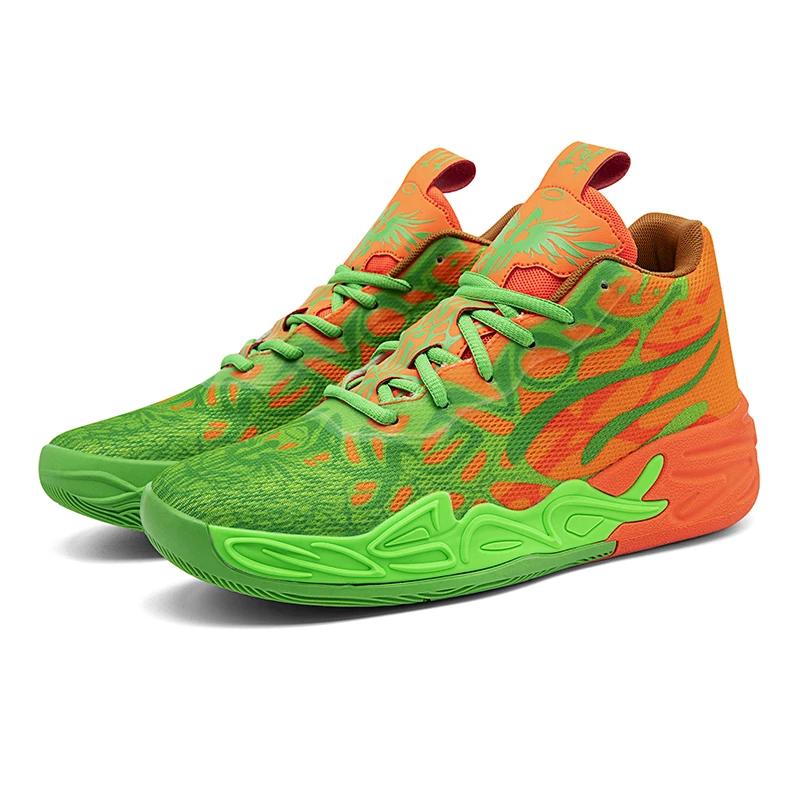 Mens Basketball Shoes Non-Slip Breathable Outdoor Sneakers Fashion Graffiti Sports Training Shoes for Running Walking