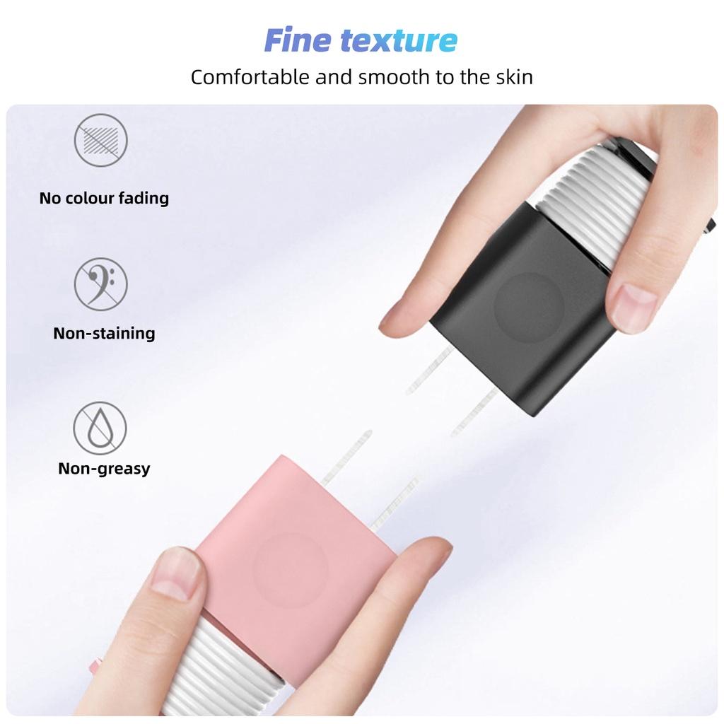 FONKEN 2 i 1 Silikon Laderbeskytter Datakabeloppruller For Apple iPhone 18W/20W Strømadapter Etui Anti-Brudd Datakabel Oppbevaring