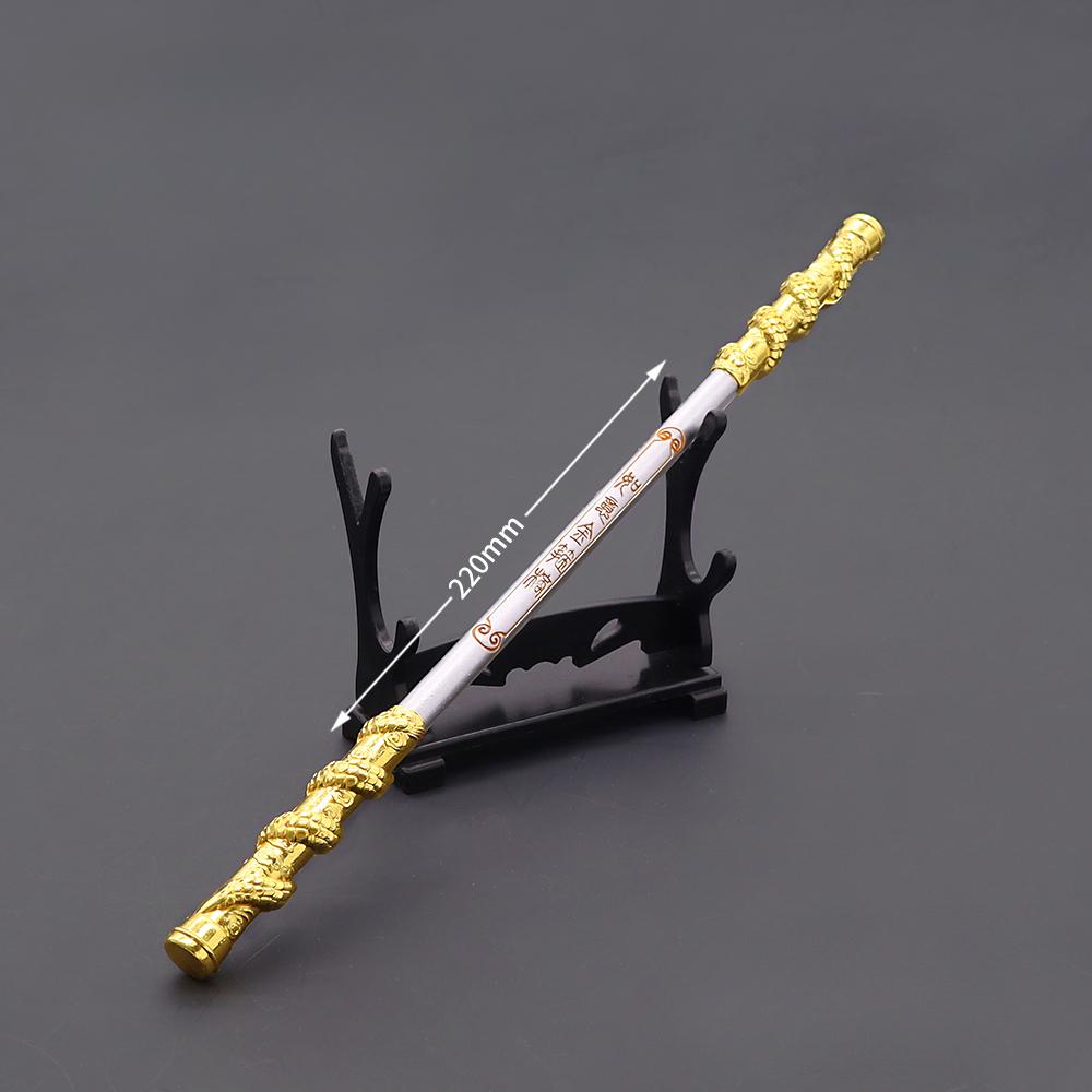 

22cm Ruyi Golden Cudgel Figurines Sun Wukong Sun Walker Metal Decoration Alloy Model Game Peripheral Sun Monkey Artifact