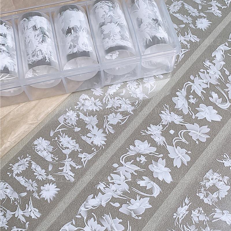 

Snowdrop Floral Nail Stickers - Valentine s Day 2025 Edition
