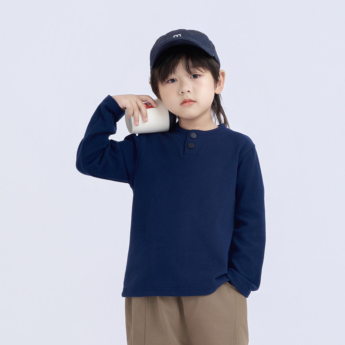 2025 Весна/Осень Мальчики Пуловер Базовый Слой с Длинным Рукавом 120