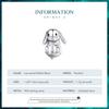 BAMOER 925 Sterling Silver Cute Lop-eared Rabbit Charms Bead for Women Bangle and Bracelet DIY Fine Jewelry