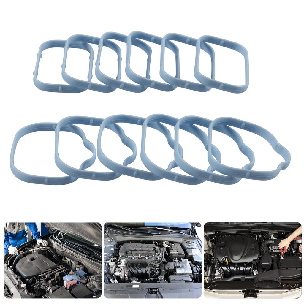 12pcs Professional Engine Intake Manifold Gasket Set Anticorrosion for MS97204 3.6L High Temperature Resistant Silicone