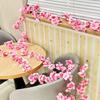 360/180cm Artificial Flowers Cherry Blossom Sakura Garland Wedding Arch Garden Backdrop Home Party Decor Silk Fake Plants Vine