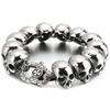 Панк-рокер, цепочка на голову с черепом, мужской браслет из полированной нержавеющей стали, мужские браслеты дружбы, готические мужские ювелирные аксессуары