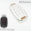 For Hyundai Kona Encino Solaris Azera Grandeur Ig Accent I30 Ix35 Santa Fe Palisade 3/4/5 Button Tpu Car Key Case Cover Keychain
