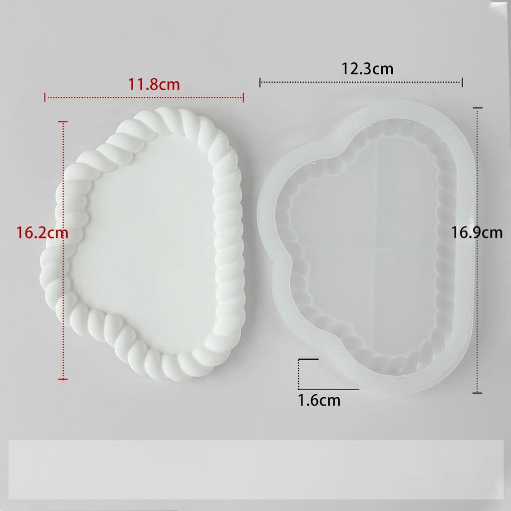 Bubble Storage Tray Silicone Mold DIY Resin Plaster Cement Gift Casting Mould Round Flower Cloud Heart Shape Coaster Home Decor