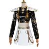 Rumi Zoey Mira Cosplay KPop Lovci démonů Cosplay Kostým Paruka Ženy Černý Zlatý Oblek Halloweenská Párty Oblečení pro Hraní Rolí