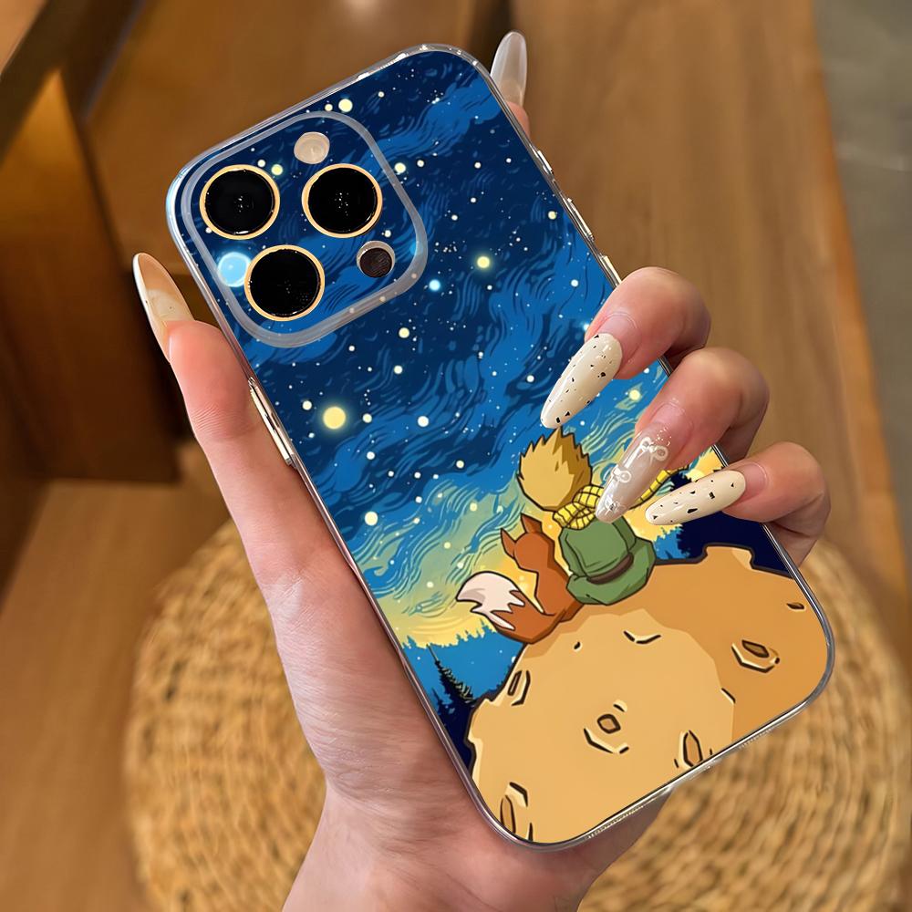 L-Little Prince Phone Case For IPhone 17 16 Pro Max 15 14 13 11 12 Mini Xs X Xr 7 8 Plus Se Transparent Cover