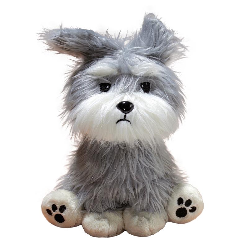 Cartoon Cute Messy Schnauzer Doll Puppy Plush Toy Doll Children Sleeping Pillow Gift