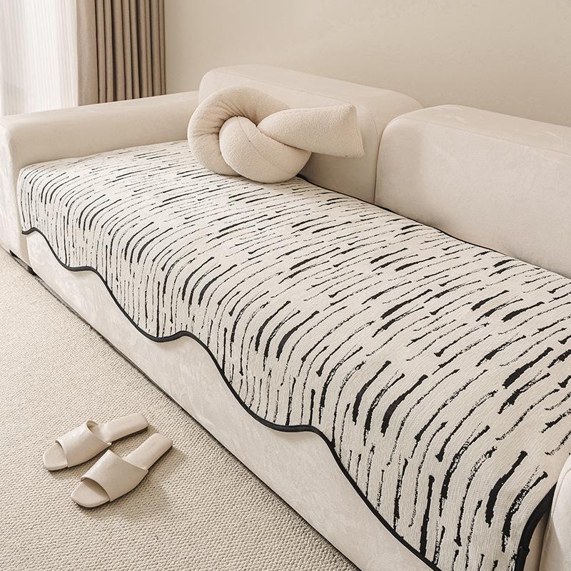 

Tofu Cubes Straight Row Sofa Cushion Cover New Four-Season Universal High-End Fixed Non-Slip Special-Shaped Seat Cushion 70*70cm