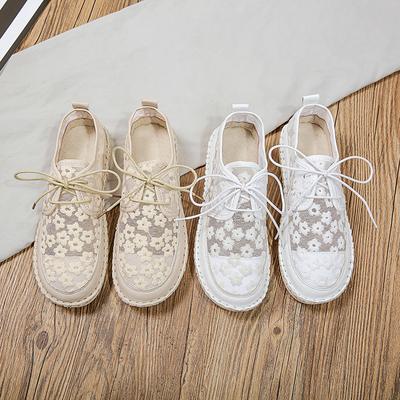 Women Dress Flats Shoes Female Round Head Soft Women Casual Gauze Shoes Breathable Fisherman Footwear Spring Summer Korean