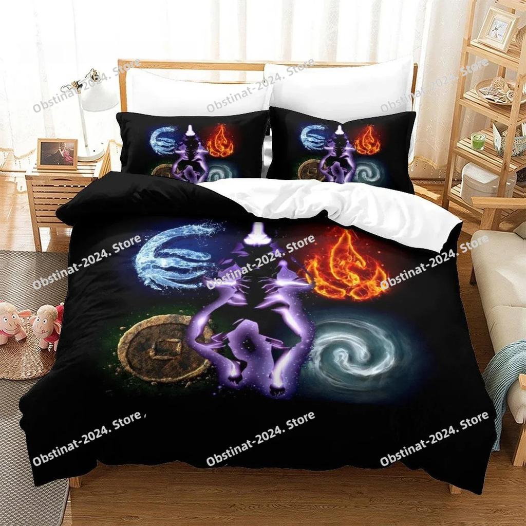 New Avatar The Last Airbender Beding Set Single Twin Ful Quen King-Sized Dimensionsd Dimensions Bed Linen Set Adult People Bedrom Duvet cover Sets