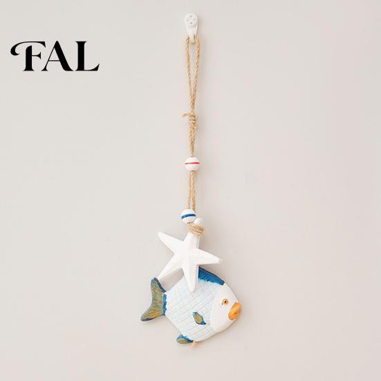 Eco Friendly Seaside Wall Accent Mediterranean Nautical Hanging Decor, Handcrafted Wooden Ocean Style Ornaments, Decorative Pendants with Coastal