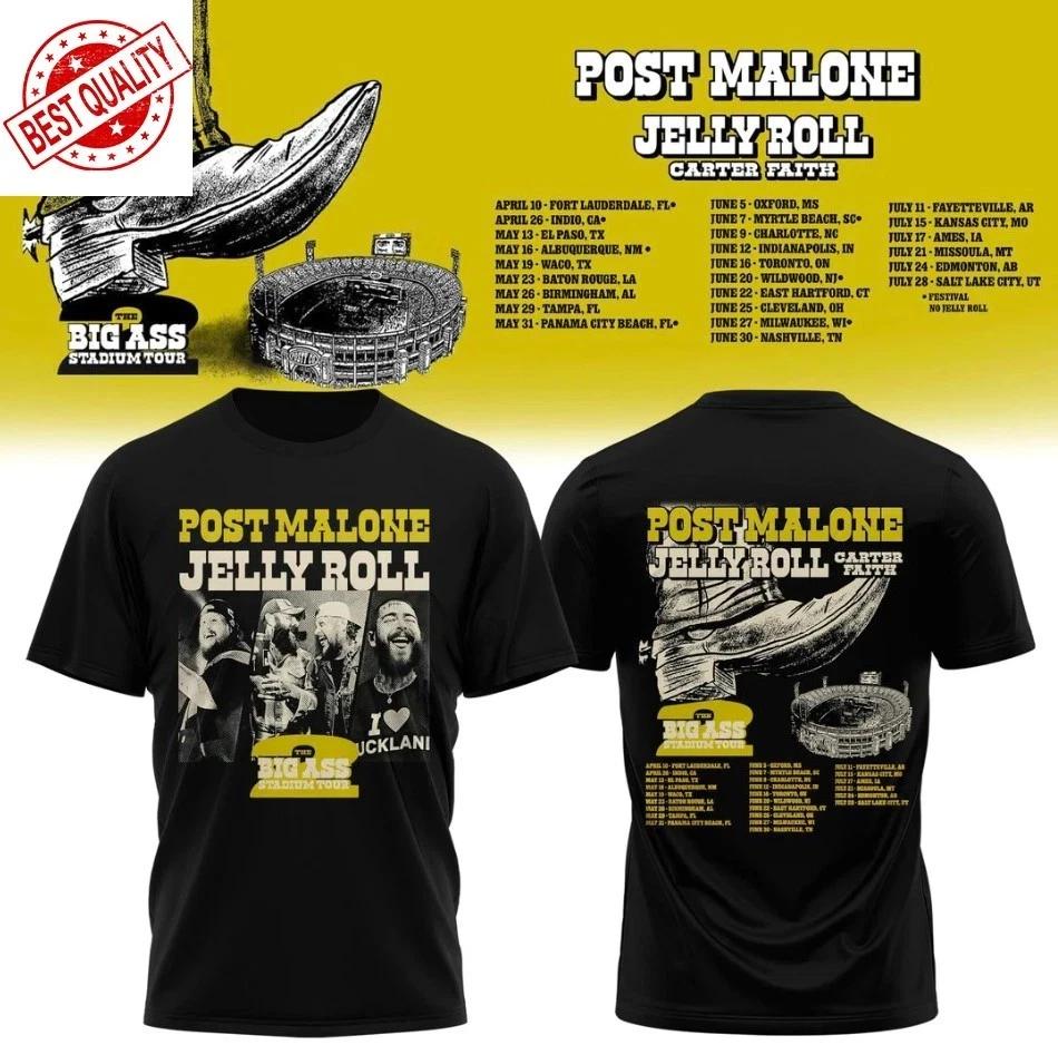 P.Malone X JellyRoll The 2 BIG ASS Stadium Tour 2026 Edition T-Shirt