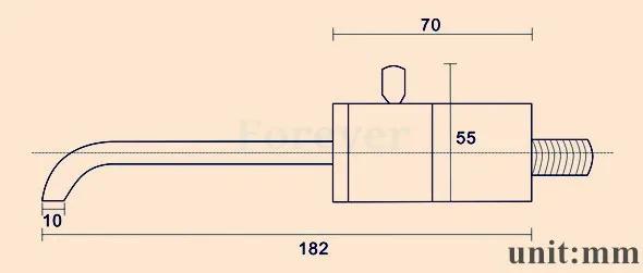 Brass Cold black Water Faucet, Wall Mounted Basin gold Tap, basin bibcock Square Cold brushed gold kitchen Faucet SC303