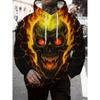 Herfst Winter Creatieve Kleurrijke Schedel 3D Digitaal Geprinte Loszittende Pullover Hoodies voor Mannen Modieuze Hoodies met Lange Mouwen