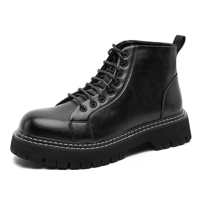 

Martin Mid-Calf Leather Boots: Spring/Autumn Korean Style High-Heeled Men s Casual/Formal Shoes (51274-J) 43