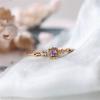 Mysterious Treasure Box Dream Purple Zircon Open Ring Light Luxury Slender Ring New
