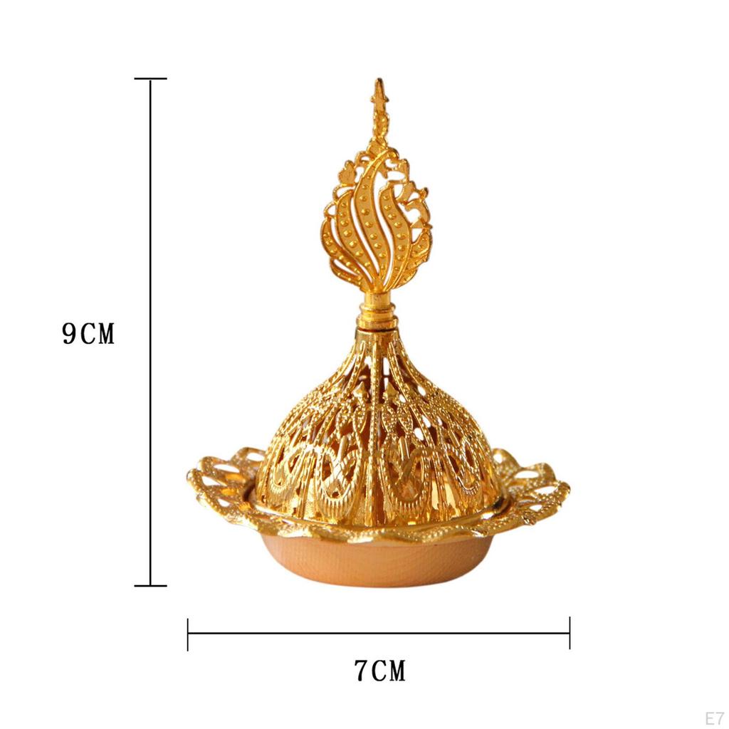 Metal Burner Table Centerpiece Decoration Fragrance Diffuser Censer Holder for Teahouse Temple Yoga