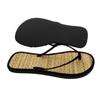 Flip-Flops aus Rattan im japanischen Stil: Unisex Sommer Indoor/Outdoor Strohmatten-Hausschuhe