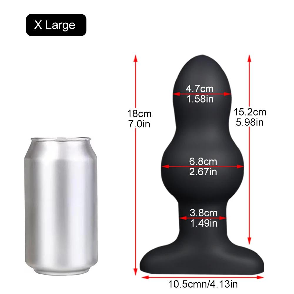 S-XL Huge Butt Plug  Adult Toys for Women Anal Dildos Liquid Silicone Soft Anal Plug G-spot/prostate Massage Anal Dilation BDSM