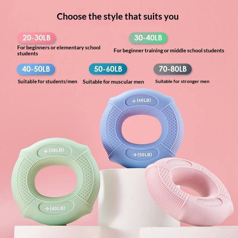 Silicone Finger Gripper Ring Hand Muscle Strengthener Ring Nonslip Wrist Finger Trainer Hand Exercise Carpal Expander