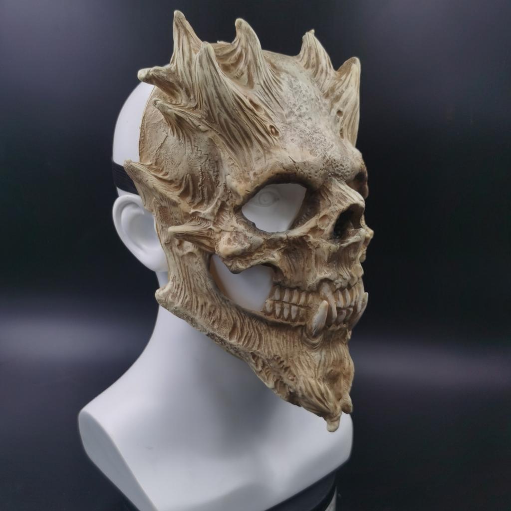 Halloween horror decoration skull prop skeleton bones warrior demon skull scary mask