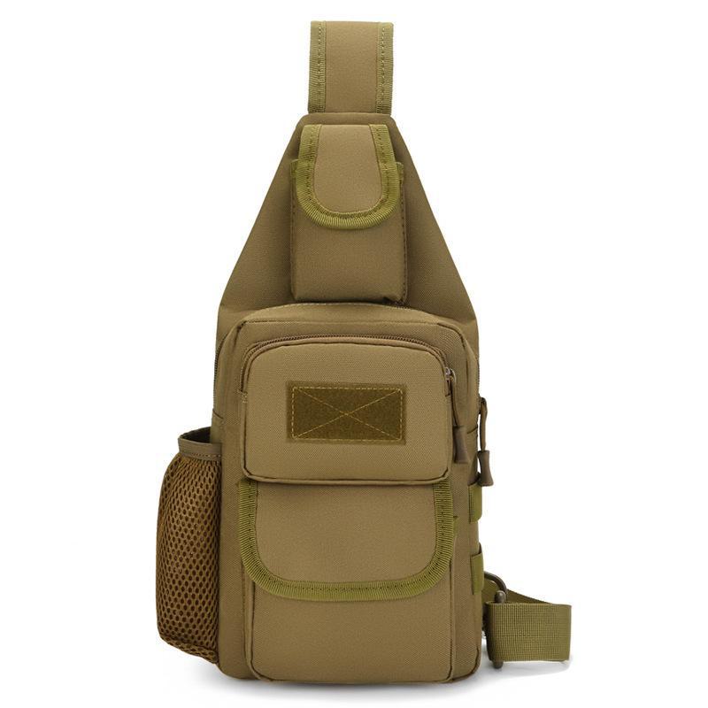 Men's Casual Sports Chest Bag with Water Bottle Holder - Ideal for Travel, Leisure, Cycling, and As a Messenger or Shoulder Bag.