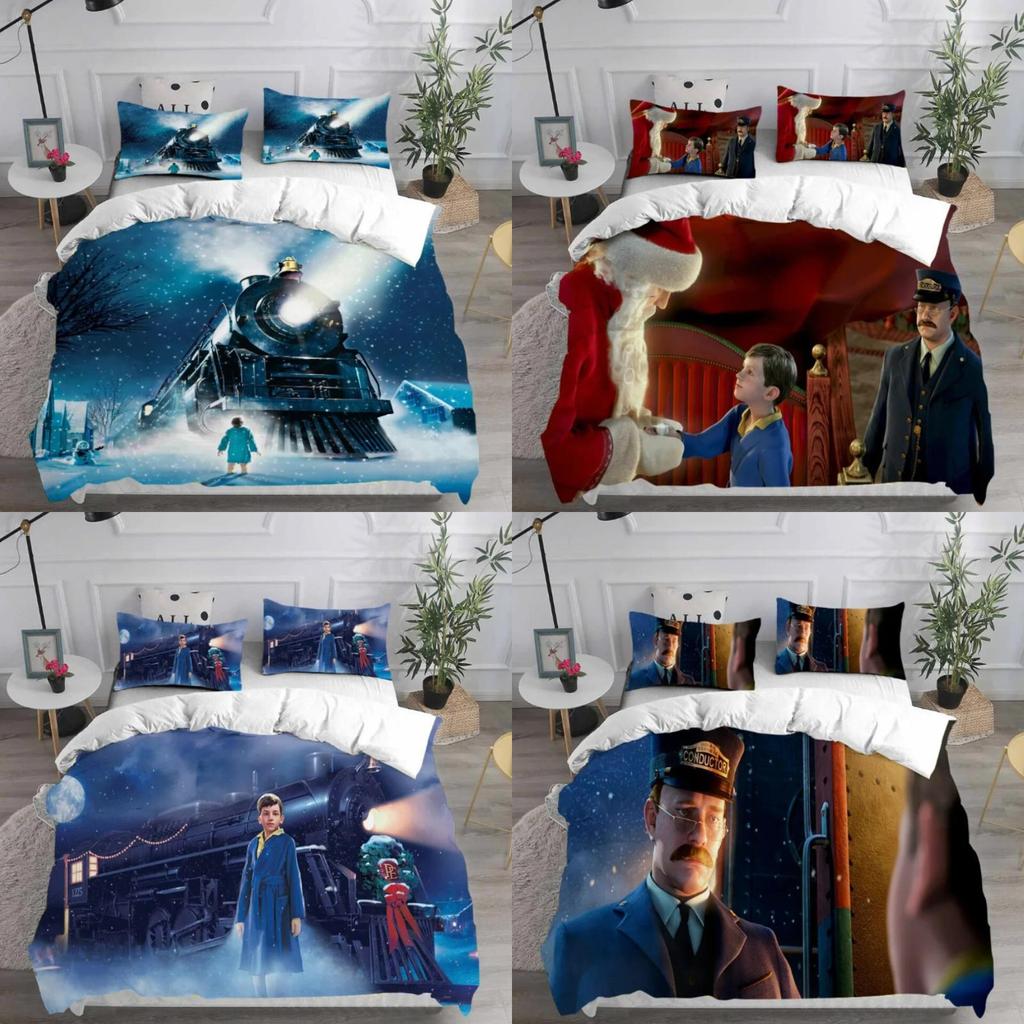 Express The Polar Print Pattern Duvet Cover Pillowcase Set Bedroom Bedding Gift