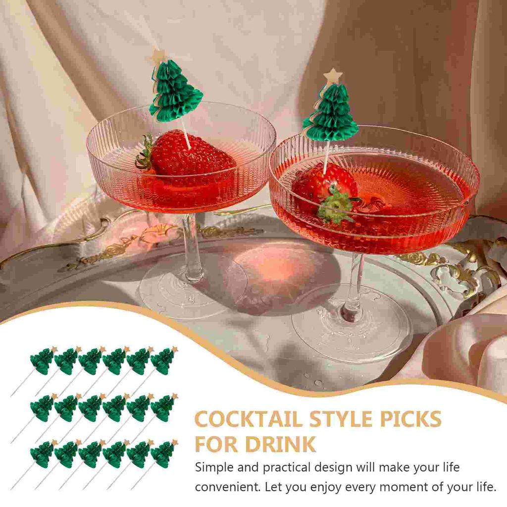 50 Pcs Cocktail Garnish Drink Stirrer Personalized Agitators Juice Decor Cupcake Charcuterie Skewer Christmas Father Beverage