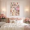 TracyArt Coquette Room Decor - Pink Wall Decor, Posters for Room Decor Aesthetic, Unframed 48 Pcs 4" X 6"