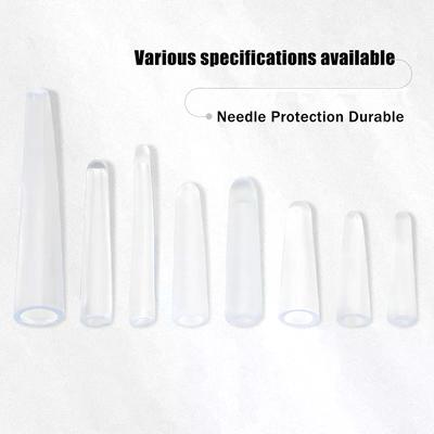 50pcs Acne Needle Tip Protector Soft Protective Sleeve Eyelash Tweezers Tip Cover Clip Protection Sleeve Clip Protective Cover