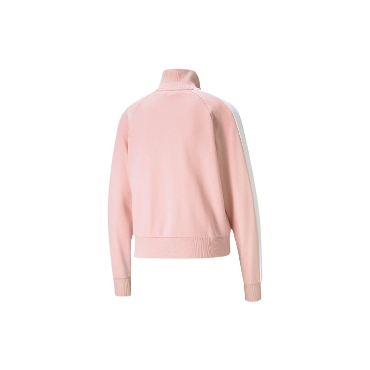 PUMA Iconic T7 Embroidered Logo Color Block Track Jacket Women Jackets Pink 531412-15