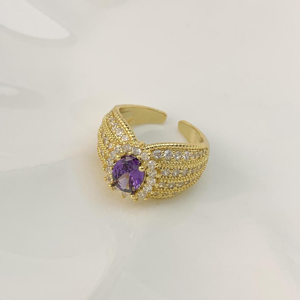 Inele de Lux din Alamă Vintage și Zirconiu și Brățară Elegantă Retro cu Zirconiu pentru Femei