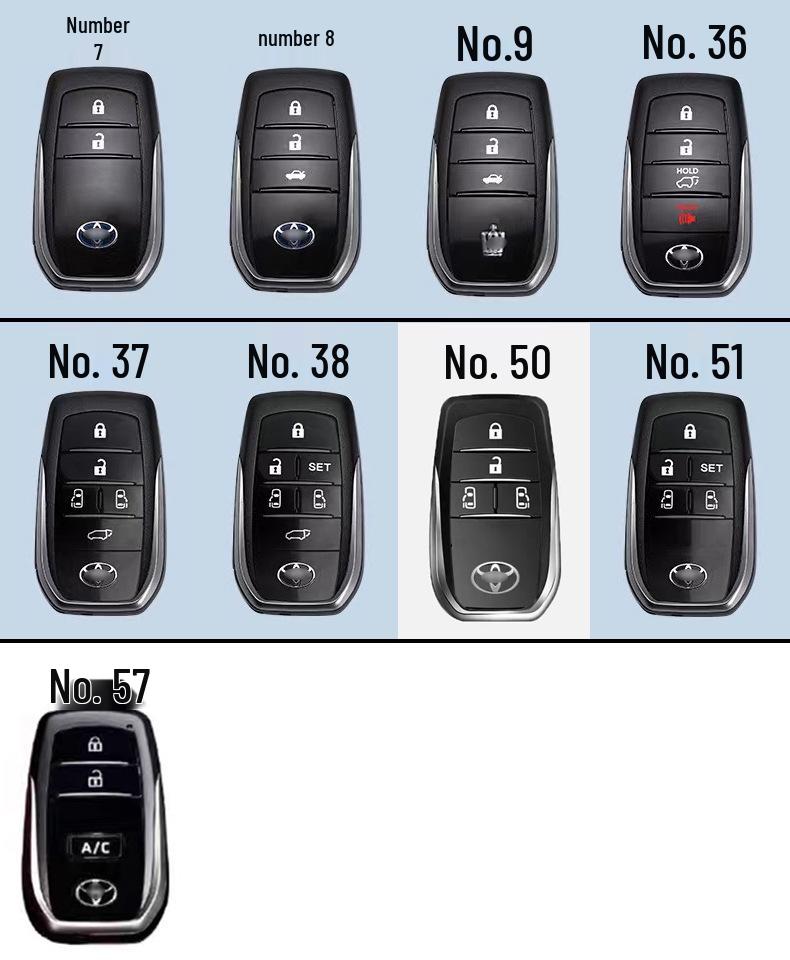 Key Case Keychain for Toyota Crown, Levin, Corolla, RAV4, C-HR, Camry, Vellfire, Sienna