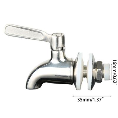 16mm Drink Dispenser Beverage Wine Barrel Tap Spigot Water Stainless Steel Coffee Juice Replacement Faucet Kitchen Tool